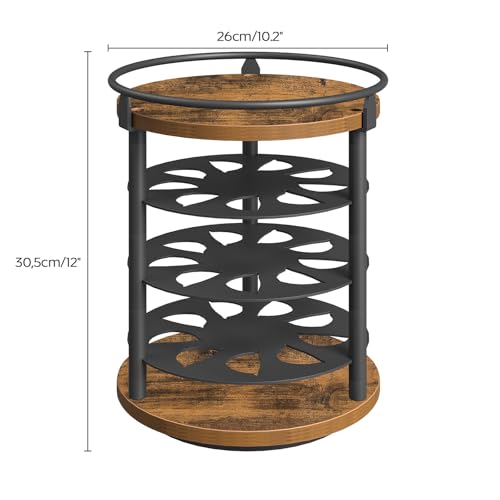 360° Rotating Coffee Pod Holder for K Cup & Nespresso Pods - Rustic Brown