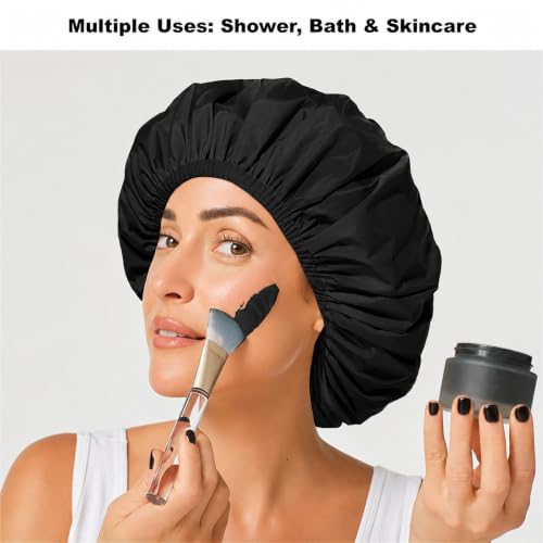 Reusable Waterproof Shower Cap for Long Hair & Braids