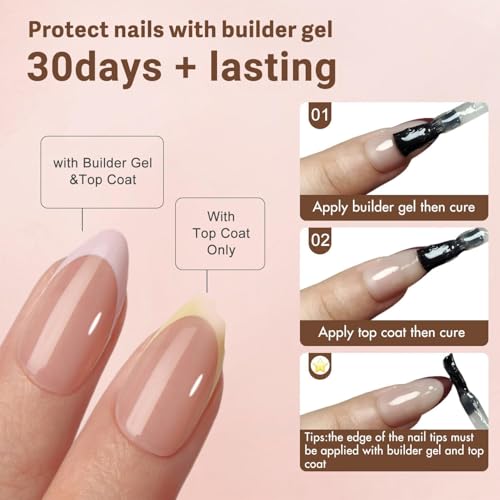 KQueenest Multi-Color French Gel Nail Tips - Medium Almond Press-On Nails, 150 Pcs