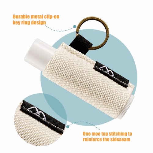 Lip Balm Holder Keychain by WK IEASON - Secure Elastic Sleeve