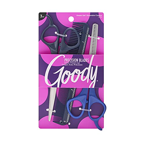 Goody Hair Cutting Shear Kit with Thinning Shear & Comb - 3 Pieces