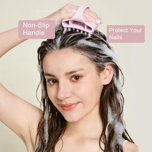 RHOS Scalp Massager Shampoo Brush - Soft Silicone Scrubber for Dandruff