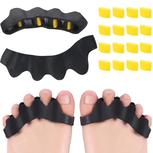 Threlaco Adjustable Silicone Toe Spacers for Foot Alignment & Recovery