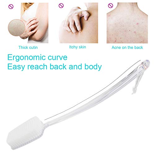 Ergonomic Back Shower Brush with Long Handle for Exfoliating Skin