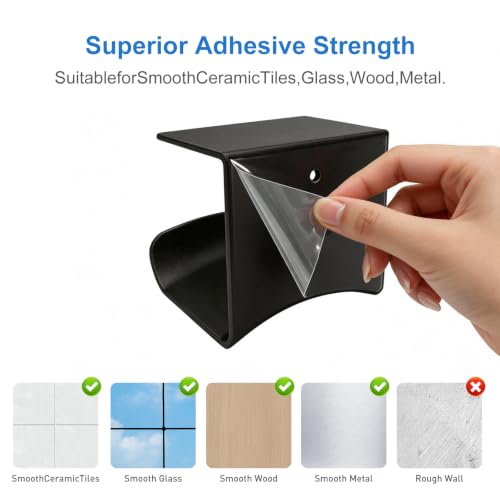 Aluminum Headphone Holder with Adhesive Mount - Space Saving Stand for Gaming & Office
