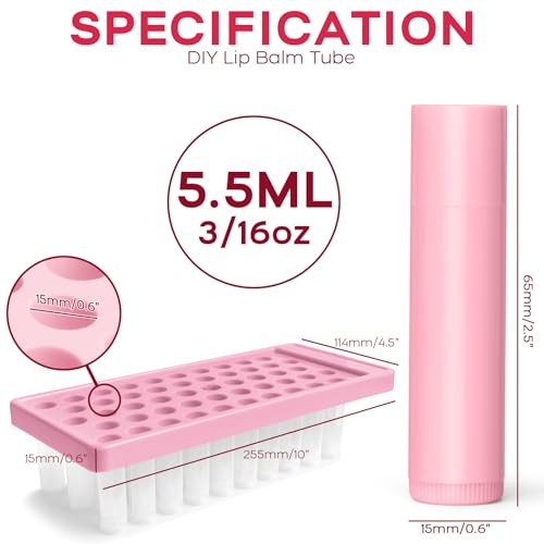 JuLand 100 Pack Black Lip Balm Tubes - BPA Free, 5.5ml DIY Containers