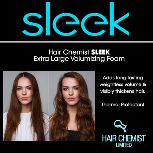 Hair Chemist SLEEK Extra Large Volumizing Foam - 8 oz Hair Mousse for Volume & Thermal Protection