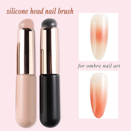 Ombre Nail Art Silicone Brush Set - 2 Reusable Gradient Tools
