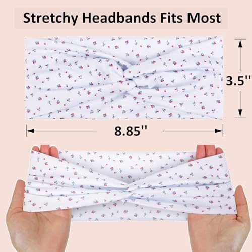 TERSE Non-Slip Twist Headbands for Women - Color-D Set of 6