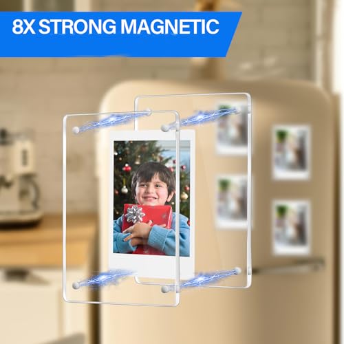 10 Pack Magnetic Acrylic Picture Frames for Instax Mini Photos
