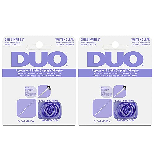 DUO Rosewater & Biotin Clear Strip Lash Adhesive 2-Pack 0.18 oz - Sensitive, Long-Lasting