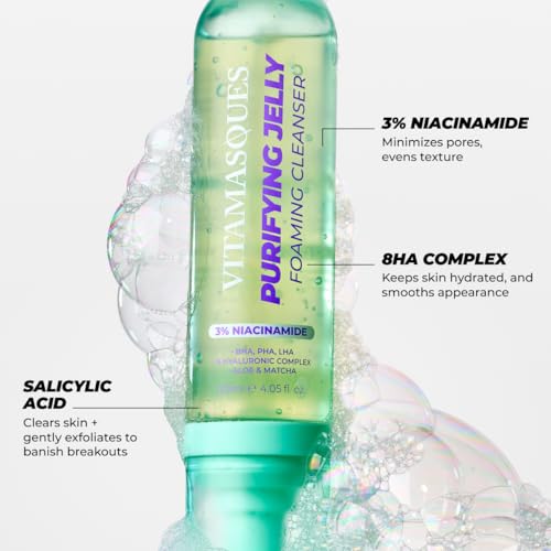 Vitamasques Purifying Jelly Foaming Face Wash - 4.05 fl oz Facial Cleanser