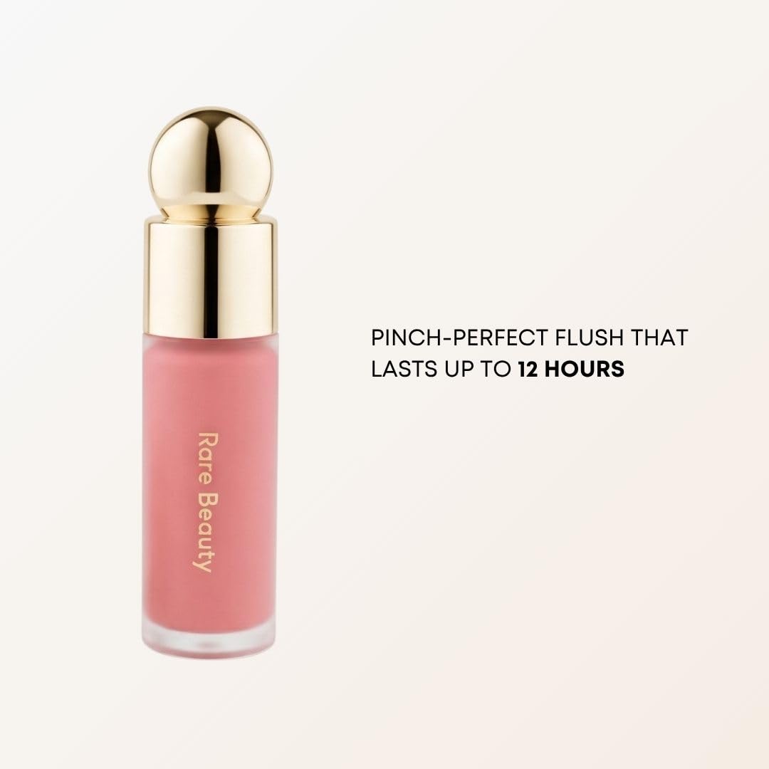 Rare Beauty Mini Fragrance & Blush Set - EAU De Parfum Rollerball & Liquid Blush in Happy (0.16 Fl Oz & 0.25 Oz)