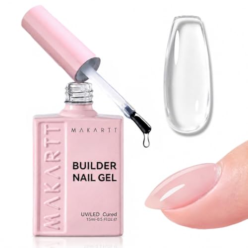 Makartt 8-in-1 Clear Gel Builder for Nails - 15ML UV Nail Strengthener
