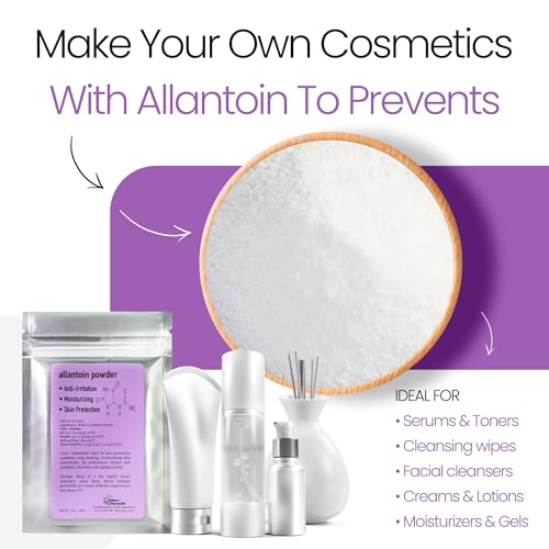 Allantoin Powder Cosmetic Grade for DIY Skin Care - 2 oz (Pack of 2)