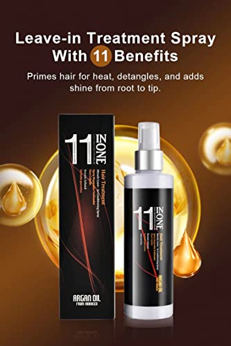KizaiaCare 11-in-1 Leave-In Hair Detangler Spray for All Hair Types
