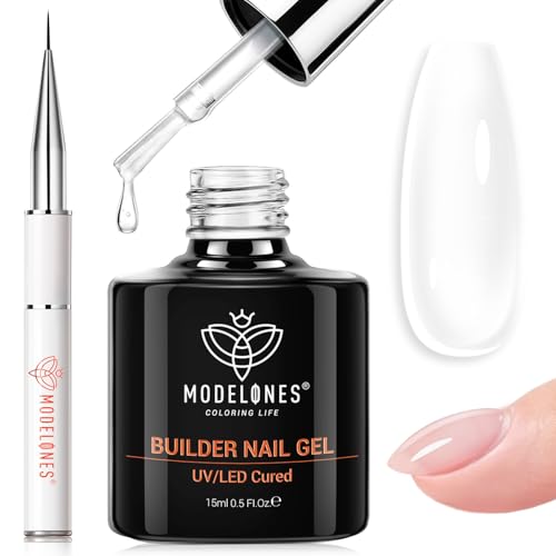 Modelones 7-in-1 Builder Nail Gel & Precision Liner Brush - 15ml