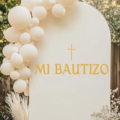 Mi Bautizo Wall Decal with Cross - Baptism & Communion Decor