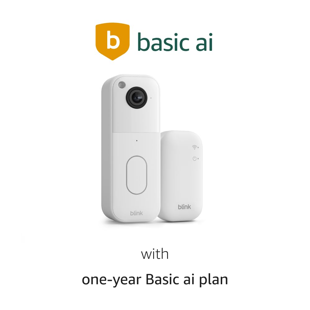 Blink Video Doorbell - HD View with Two-Year Battery Life | Easy Setup, Requires Sync Module (Black)