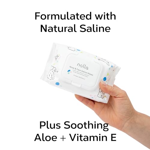 Nolla Unscented Nose and Face Wipes for Babies & Kids | 180 Count
