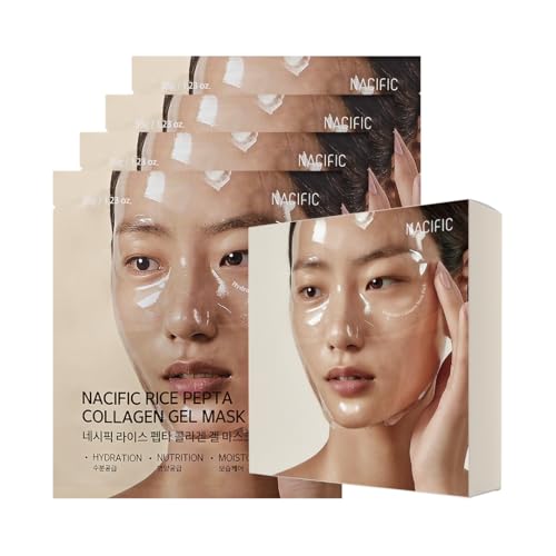 NACIFIC Rice Pepta Collagen Gel Face Mask - 4 Pack Hydrating Firming Mask