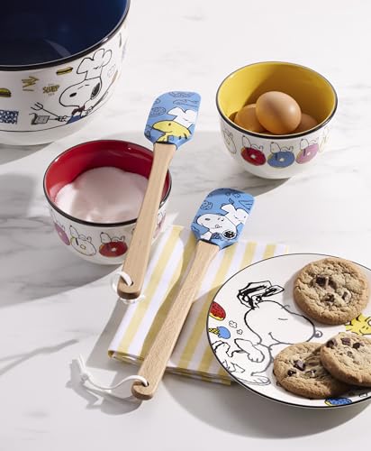 Lenox Chef Snoopy Silicone Spatula Set, 2-Piece - Dishwasher Safe Kitchen Utensils