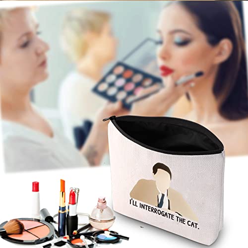 Interrogate the Cat Makeup Bag - JXGZSO Travel Pouch
