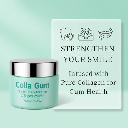 Tebazoew Collagen Gum Tooth Powder with Nano-Hydroxyapatite, 50g