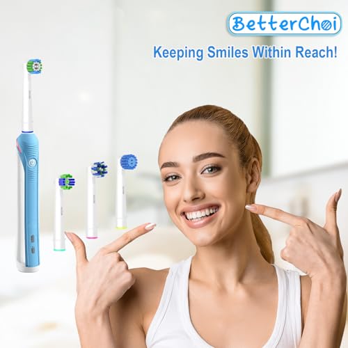 Betterchoi 16pcs Electric Toothbrush Replacement Heads - Compatibility with Oral B