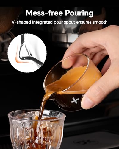 MUVNA Espresso Shot Glass with V-Spout - 60ml/2oz Precision Measuring