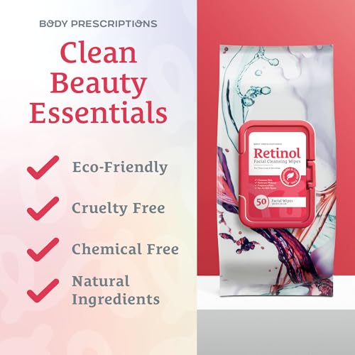 Body Prescriptions Retinol Makeup Cleansing Wipes - 100 Count Pack