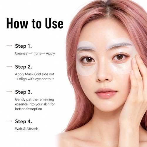 TrySafe PDRN & Calcium Under Eye Patches - 16 Pairs for Dark Circles & Wrinkles
