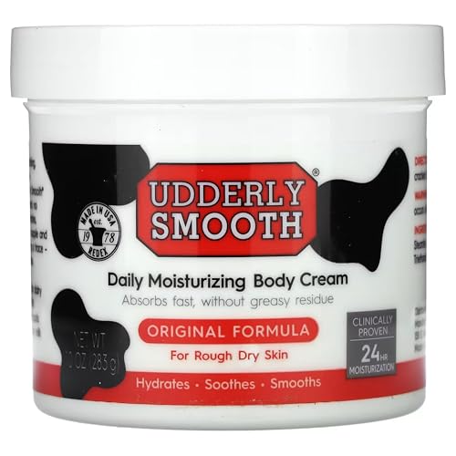Udderly Smooth Moisturizing Cream 10 oz – Hydrates Dry Skin, Non-Greasy