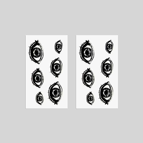 Cute Halloween Temporary Tattoos - 2 Sheets Eye Design