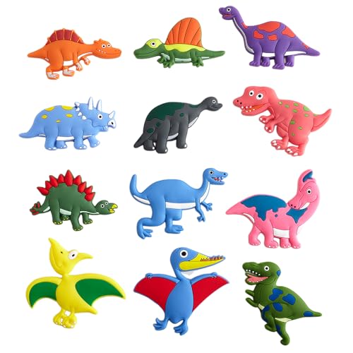 12PCS Dinosaur Fridge Magnets - Durable Decorative Kitchen Toys