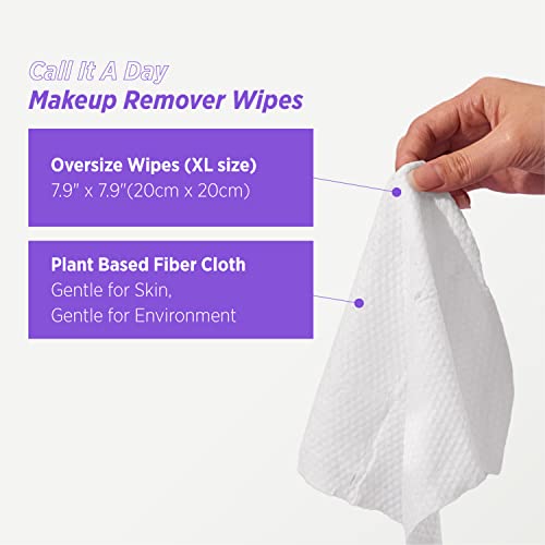 Unicorn Glow XL Makeup Remover Wipes - Vegan, Charcoal & Aloe, 75 Count