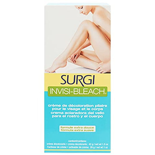 Surgiwax Invisi Bleach Face & Body Hair Bleaching Cream ? Lightener for Facial Hairs, Arms & Legs, Extra Gentle Formula for Sensitive Skin, 1.5 oz