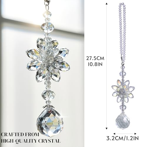 Clear Crystal Ball Prism Suncatcher for Car & Home Decor