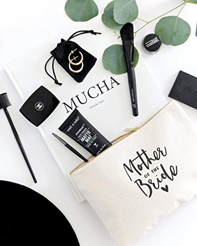 Mother of the Bride Cosmetic Bag - Bridal Gift & Travel Makeup Pouch