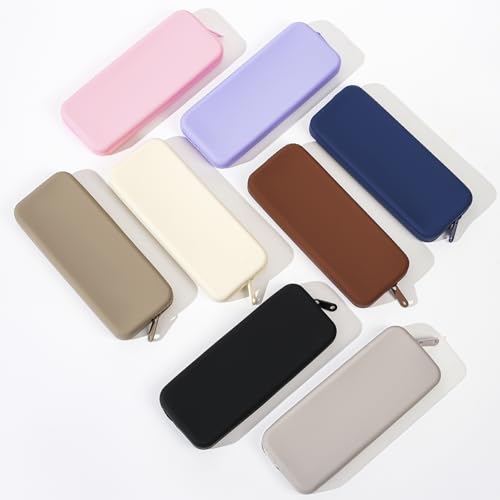 WHHJM Black Silicone Makeup Brush Holder & Travel Organizer - Portable Zipper Pouch