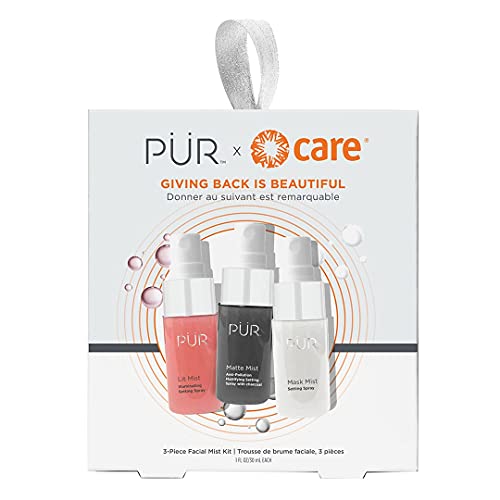 PÜR X Care Facial Mist Kit - Hydrating Makeup Gift Set, 3-Piece