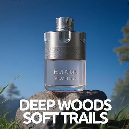 AFLUXE Hunter Platina Eau de Parfum - Long Lasting Fresh Woody Men's Cologne