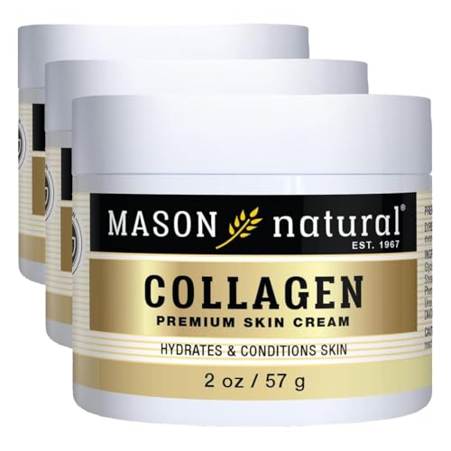 Mason Natural Collagen Cream - Anti-Aging Moisturizer, Pear Scent, 2 oz (Pack of 3)