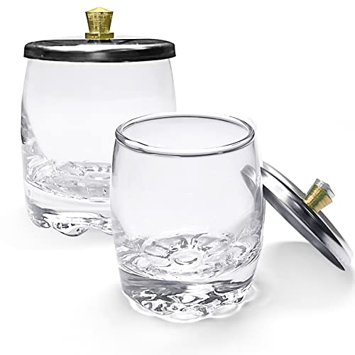 Acrylic Dappen Dish with Stainless Steel Lid - HJ-NAPB028-2pcs