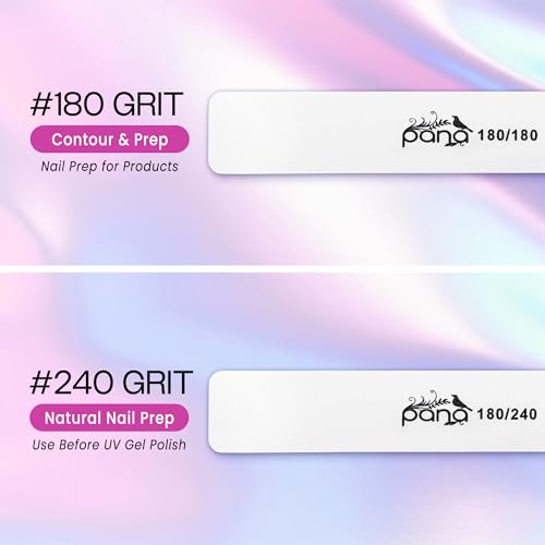 PANA Jumbo Double-Sided Emery Nail File - 50 Pack, Grit 80/80