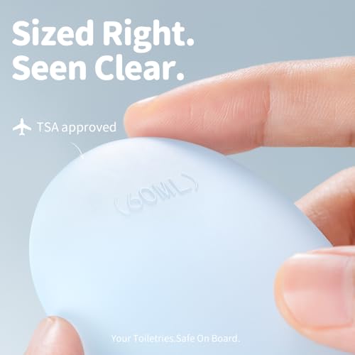 Cryslora TSA Approved Silicone Travel Bottles - 2oz Leak-Proof Set