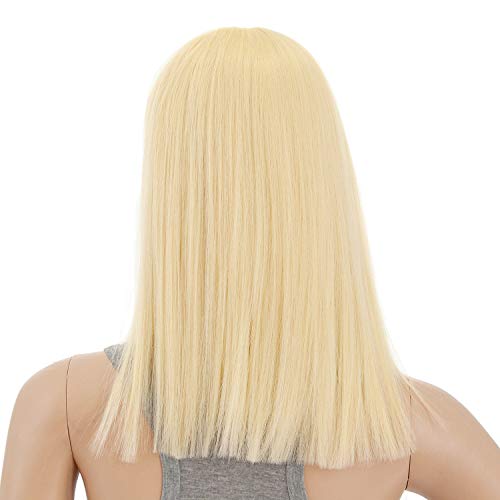 SWACC 14-Inch 613 Blonde Cleopatra Wig with Blunt Cut Bangs