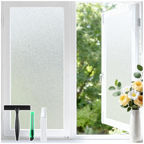 Haton Frosted Window Privacy Film | Static Cling, UV Protection, 17.5" x 118.1"