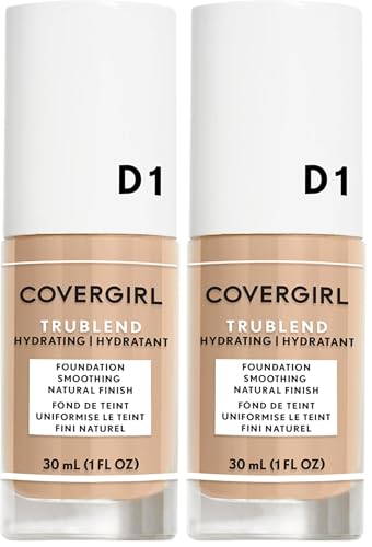 COVERGIRL truBlend Liquid Foundation - Creamy Beige D1, 1 oz (Pack of 2)