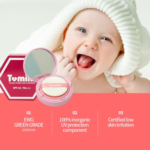 Tomini Pure Sun Cushion - Deep Pink, Hypoallergenic & Calming